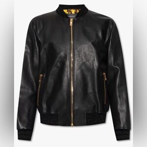Versace Men's Calf Leather Heavy Jacket Black 40 US (50 Eu) IT NWT $3625 1007634